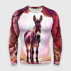 Рашгард мужской Осел в розовом свете, цвет: 3D-принт