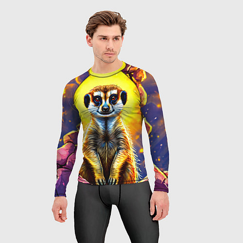 Мужской рашгард Сурикат в яркиз лучах солнца / 3D-принт – фото 3