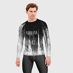 Рашгард мужской Нирвана потёки грязи, цвет: 3D-принт — фото 2