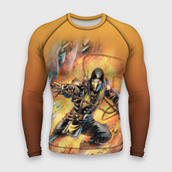 Рашгард мужской Scorpion - Mortal Kombat, цвет: 3D-принт