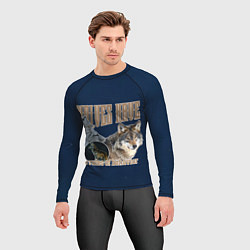 Рашгард мужской Волки в ночи, цвет: 3D-принт — фото 2