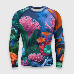 Рашгард мужской Подводные кораллы, цвет: 3D-принт