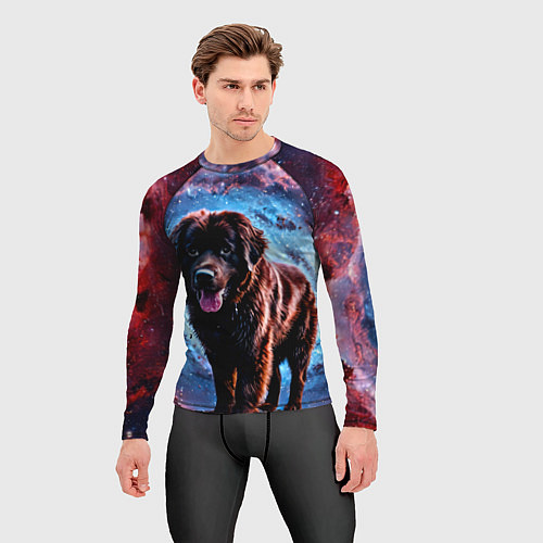 Мужской рашгард Ньюфаундленд в космосе / 3D-принт – фото 3