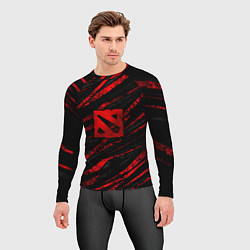 Рашгард мужской Dota 2 - красные потертости, цвет: 3D-принт — фото 2