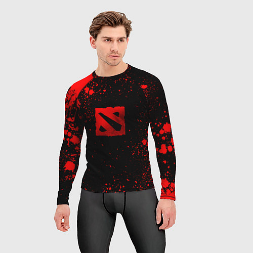 Мужской рашгард Красные брызги - Dota 2 / 3D-принт – фото 3