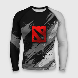 Рашгард мужской Dota 2 - монохромный серый, цвет: 3D-принт