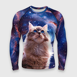 Рашгард мужской Невская маскарадная кошка в космосе, цвет: 3D-принт