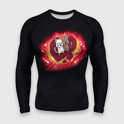 Рашгард мужской Котики на раскаленном сердце, цвет: 3D-принт