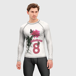 Рашгард мужской Любимой маме пион, цвет: 3D-принт — фото 2