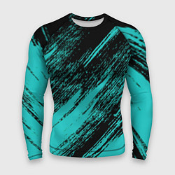 Рашгард мужской The color is black and light blue, цвет: 3D-принт