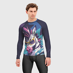 Рашгард мужской Модная зебра, цвет: 3D-принт — фото 2