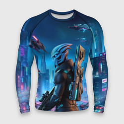 Рашгард мужской Mass Effect - neon glow fantastic, цвет: 3D-принт