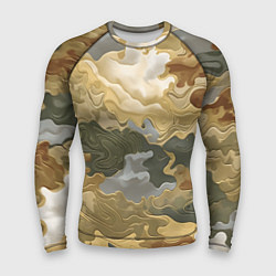 Мужской рашгард Золотистый камуфляж