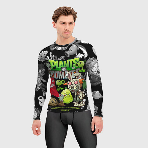 Мужской рашгард Растения против зомби персонажи / 3D-принт – фото 3