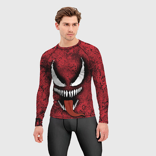 Мужской рашгард Веном красный и черный симбиот / 3D-принт – фото 3
