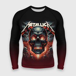 Рашгард мужской Metallica - fire skull, цвет: 3D-принт