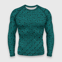 Мужской рашгард Тёмный бирюзовый с чёрным текстура