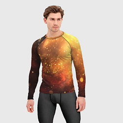 Рашгард мужской Золотая блестящая текстура, цвет: 3D-принт — фото 2