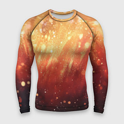 Мужской рашгард Желто-красная текстура блестящая