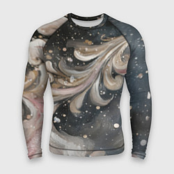 Мужской рашгард Бежевый объемный узор