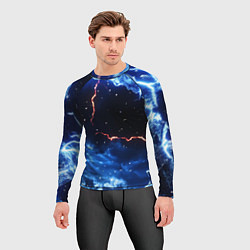 Рашгард мужской Звезды и молнии в разломе плит, цвет: 3D-принт — фото 2