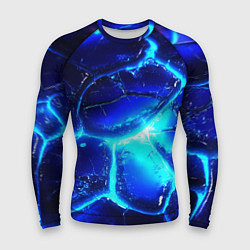 Рашгард мужской Синие плиты лед, цвет: 3D-принт