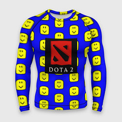 Рашгард мужской Dota smile pattern, цвет: 3D-принт