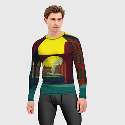 Рашгард мужской Арт с поездом, цвет: 3D-принт — фото 2