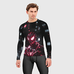 Рашгард мужской Человек-паук в красно-черном костюме, цвет: 3D-принт — фото 2