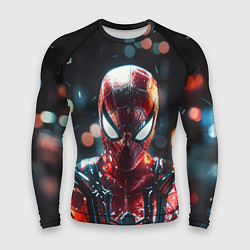 Рашгард мужской Человек-паук и вспышки света, цвет: 3D-принт