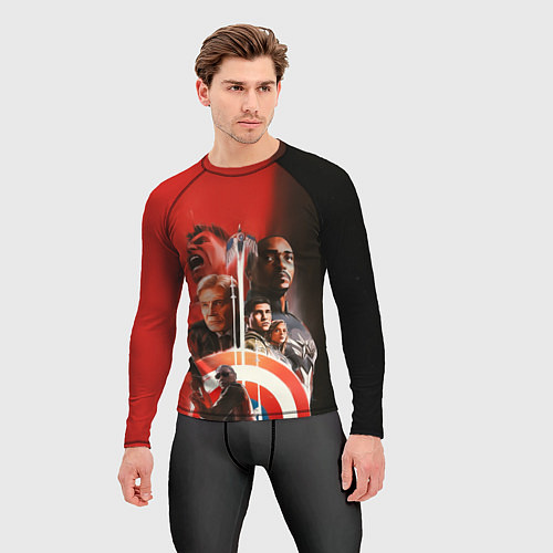 Мужской рашгард Капитан Америка Новый мир / 3D-принт – фото 3