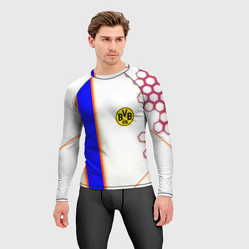 Мужской рашгард Borussia geometry sport / 3D-принт – фото 3