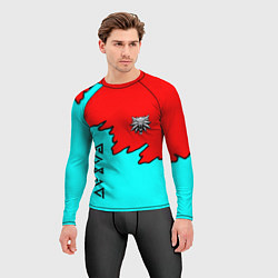 Рашгард мужской Ведьмак краски логотип, цвет: 3D-принт — фото 2