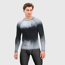Рашгард мужской Разводы черной краски, цвет: 3D-принт — фото 2