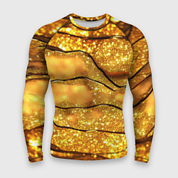 Мужской рашгард Золотая текстура с блестками