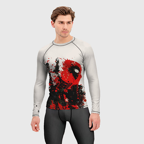 Мужской рашгард Дэдпул брызги / 3D-принт – фото 3