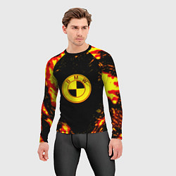 Рашгард мужской BMW огненные краски, цвет: 3D-принт — фото 2