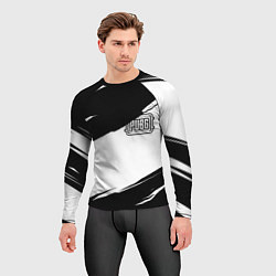 Рашгард мужской PUBG черно белые краски, цвет: 3D-принт — фото 2