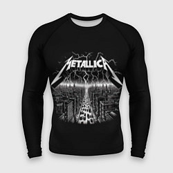 Рашгард мужской Metallica - lightnings in metropolis, цвет: 3D-принт