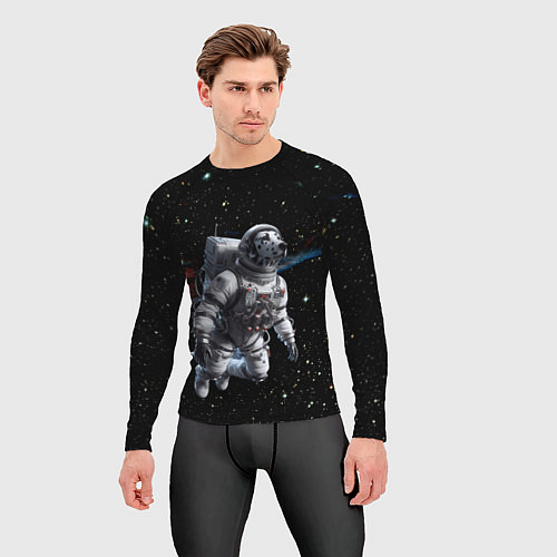 Мужской рашгард The dalmatian brave cosmonaut - ai art / 3D-принт – фото 3