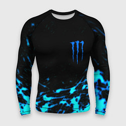 Рашгард мужской Monster energy голубые краски, цвет: 3D-принт
