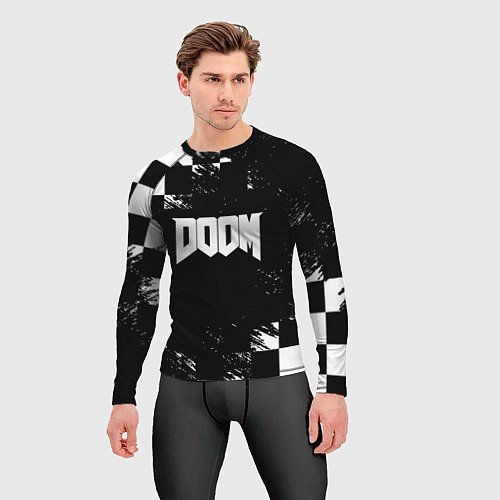 Мужской рашгард Doom краски клетка / 3D-принт – фото 3