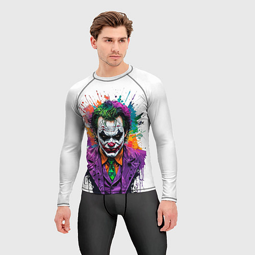 Мужской рашгард Джокер с галстуком / 3D-принт – фото 3