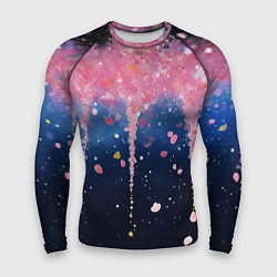 Рашгард мужской Розово-синяя текстура, цвет: 3D-принт