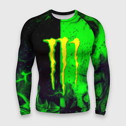 Рашгард мужской Monster energy green fire, цвет: 3D-принт