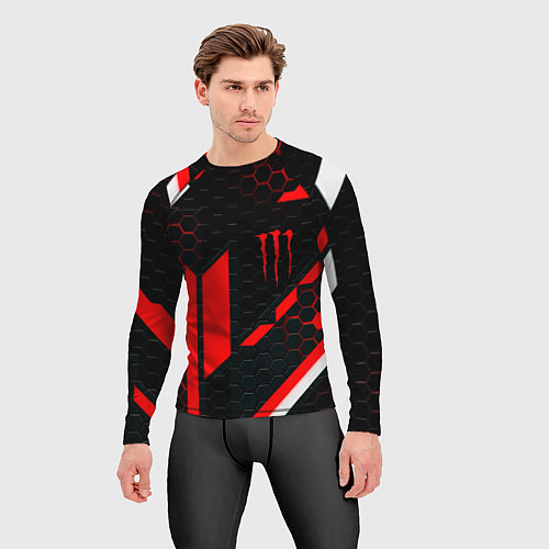 Мужской рашгард Monster energy sport geometry / 3D-принт – фото 3