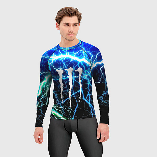 Мужской рашгард Monster energy electro / 3D-принт – фото 3