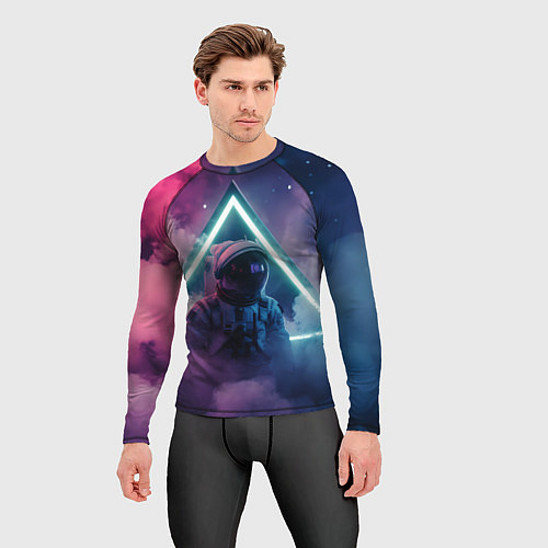 Мужской рашгард Космос фиолетовый стиль / 3D-принт – фото 3