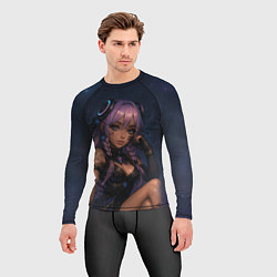 Рашгард мужской Ситлали со звездами - Genshin Impact, цвет: 3D-принт — фото 2