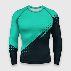 Мужской рашгард Color black light blue